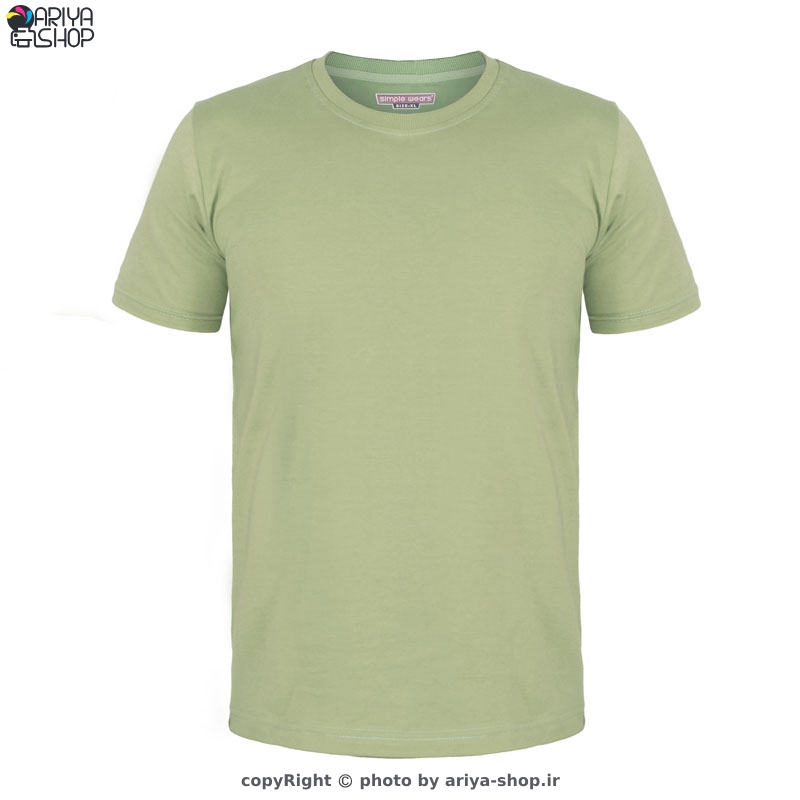 تیشرت آستین کوتاه سوپر نخ پنبه مردانه و زنانه رنگ سبز پاستلی